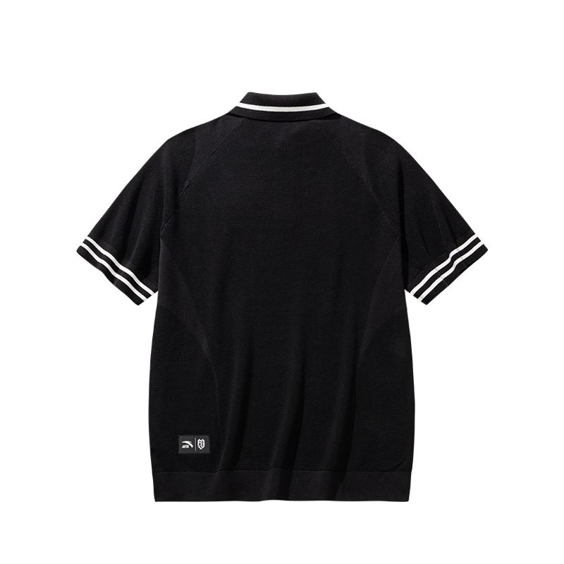 Anta Fan Zhendong Series Striped Color Block Short Sleeve Polo Shirt Unisex tops 172628706R-2