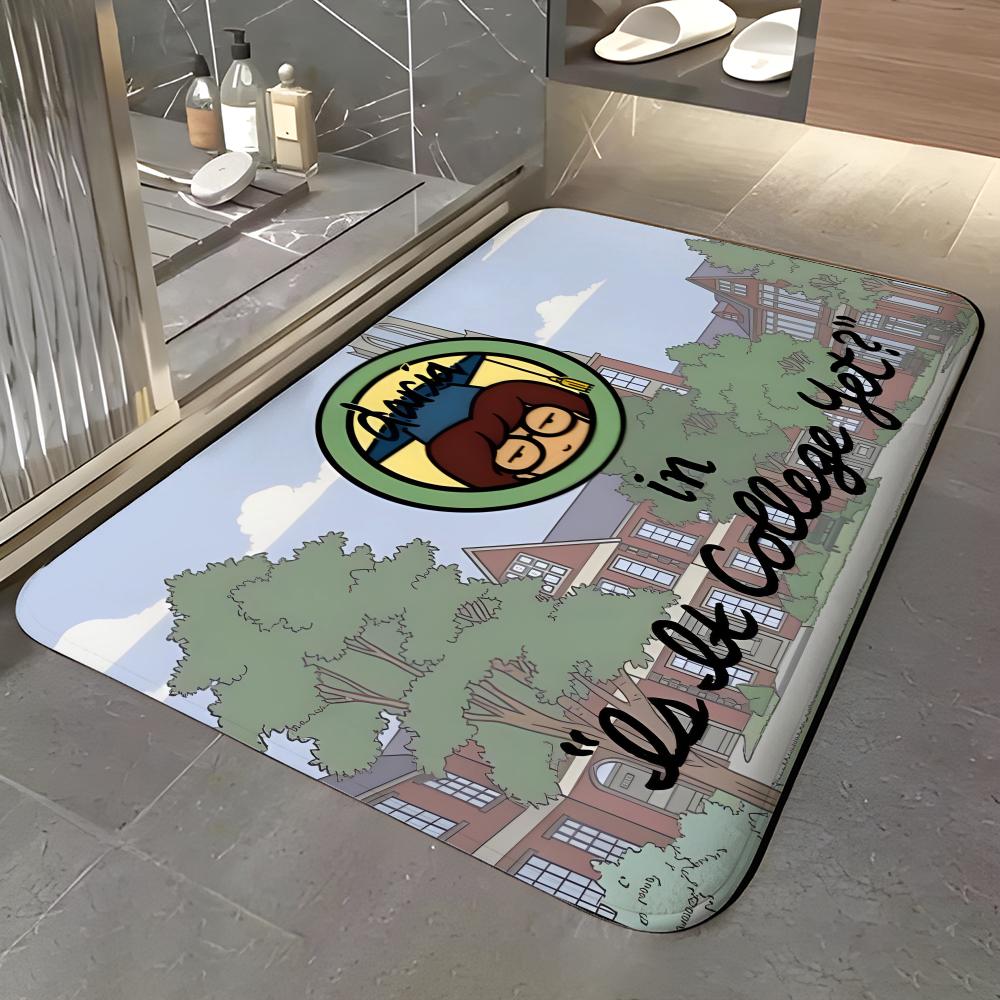 

cartoon D-Daria Floor Mat Soft Flannel Entrance Door Mat Non Slip Absorbent Bathroom Bedroom Floor Rug 40x60cm