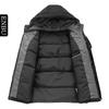 Mens Hooded Puffer Jacket Winter Warm Thick Down Coat Loose Fit Casual Outerwear Cold Weather