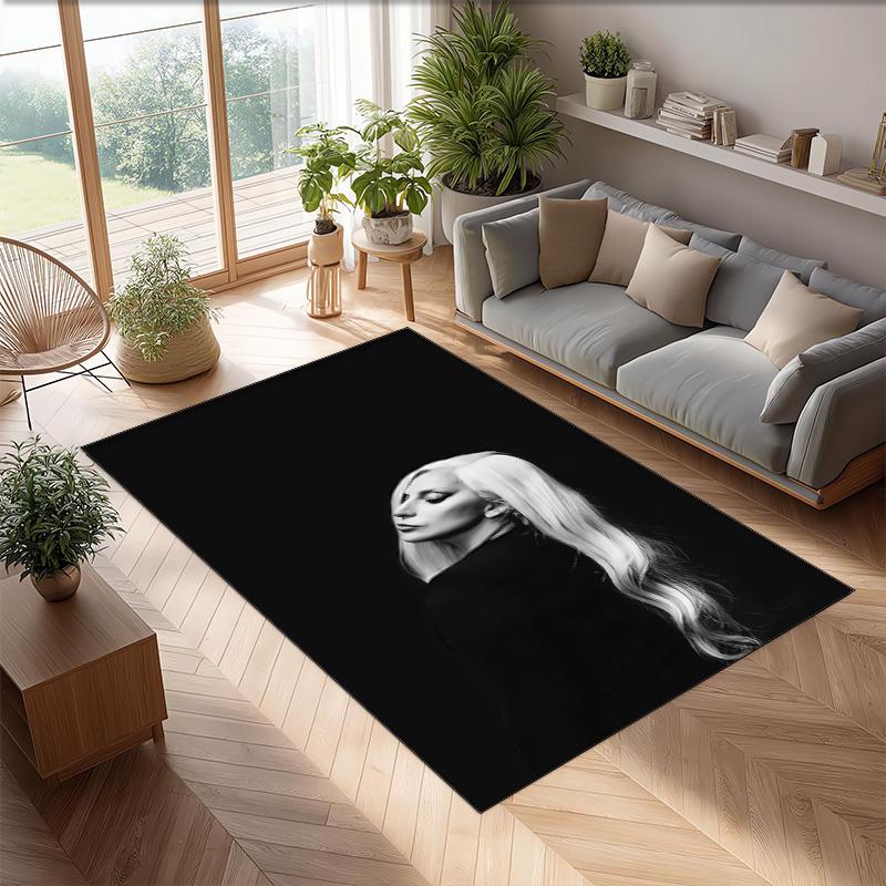 Soft Crystal Velvet Floor Rug,Lady Gaga Anti Slip Decorative Carpet, Plush Area Mat For Indoor Home Decoration
