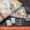 50pc 1-ounce Silvery Rod Stand Transparent Acrylic Storage Container for Silvery Rod Box Coin Collection Box Commemorative Coins