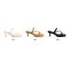 Grape Mom Island Abendwind~ Französischer dünner Gürtel Feenwind Quadratische Spitze Skinny High Heel Coole Slipper Damen Sommerkleidung
