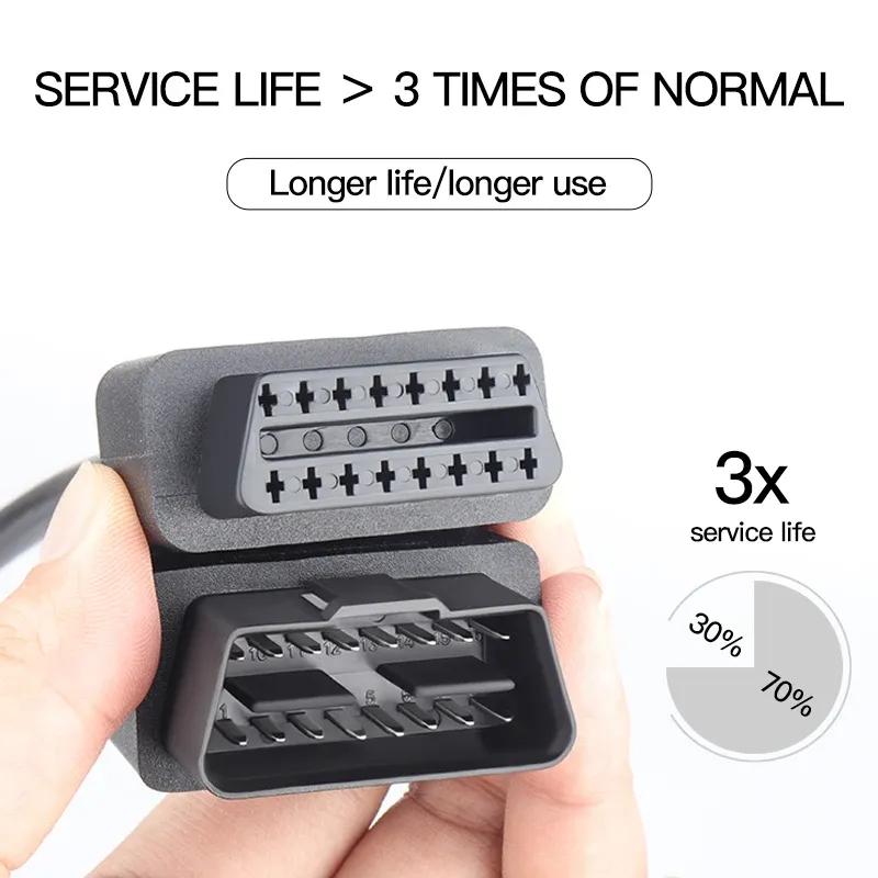 Jieyuan OBD16-Pin Male To Female Conversion Cable OBD2 Extension Cable Connector Adapter Used For Diagnostic Tools