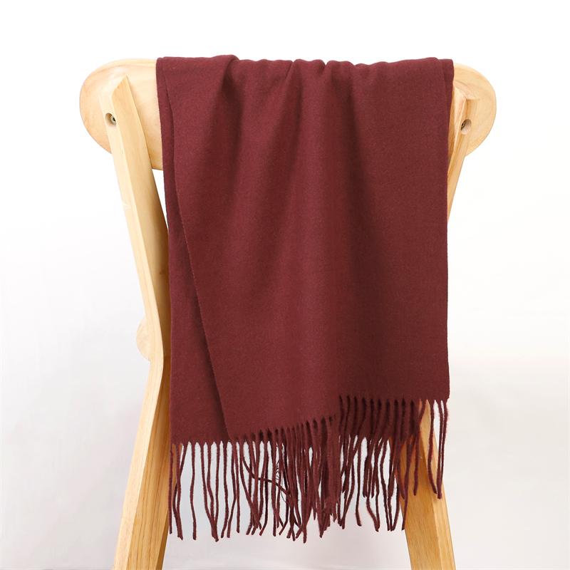 Fashion Solid Color Women Scarf Winter Hijabs Tes Tassels Long Lady Shawls Cashmere Like Pashmina Hijabs Scarves Wraps