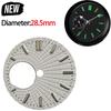 Cadran squeletté 28,5 mm Adapté au mouvement NH38/34 Lumineux vert Cadran en cuivre de haute qualité Accessoires de modification de montre