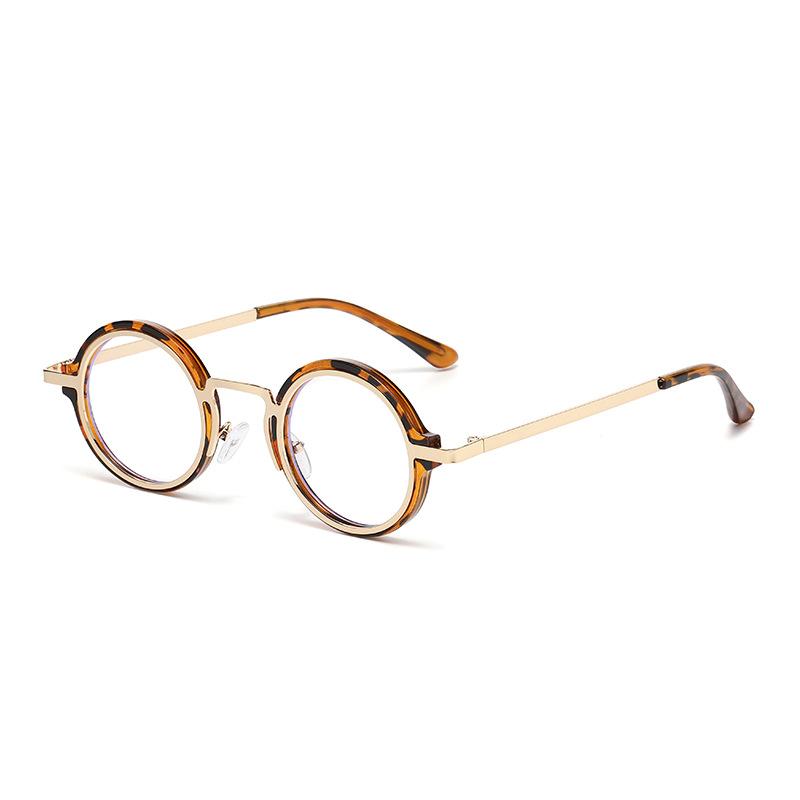 New Retro Round Punk Women Sunglasses Fashion Gradient Leopard Tea Shades UV400 Men Sun Glasses