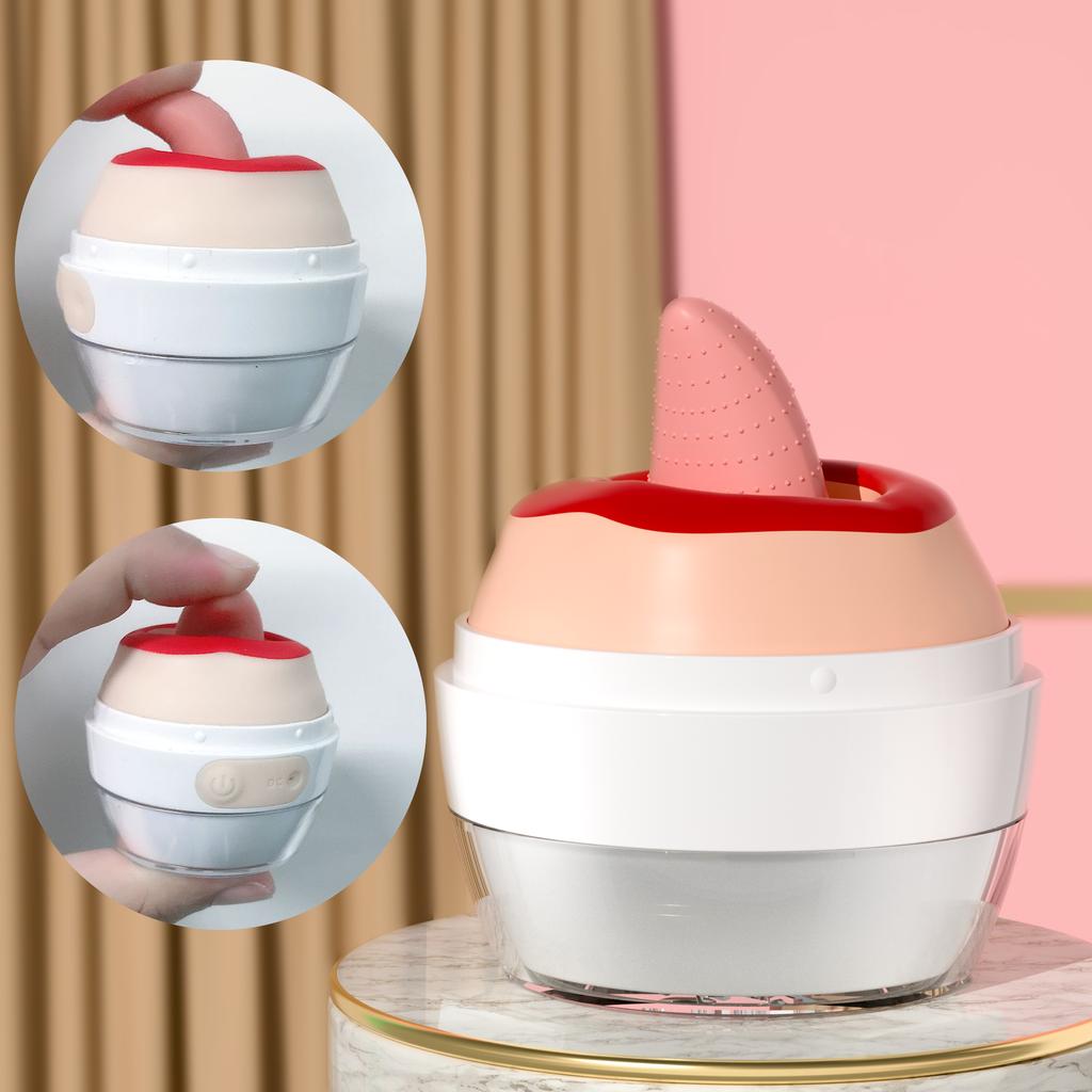 10 Tongue Licking Modes Vibrator for Women Oral Nipple Stimulation Silicone Clitoral Vibrators Sex Toys Goods for Female Adults