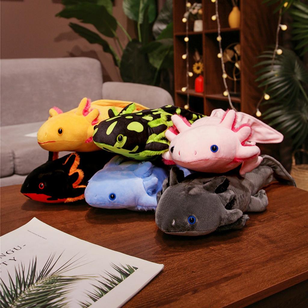 Roztomilý barevný plyšový axolotl Rozkošná Kawaii salamandra Plyšová zvířátka Měkký mačkací plyšák Dárek Pro dětský pokoj Dekorace