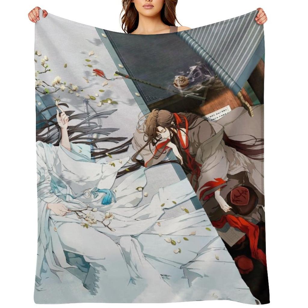 Wangxian In Gusu Lan Throw Blanket Luxury Throw Loose Hairys Plaid Blankets