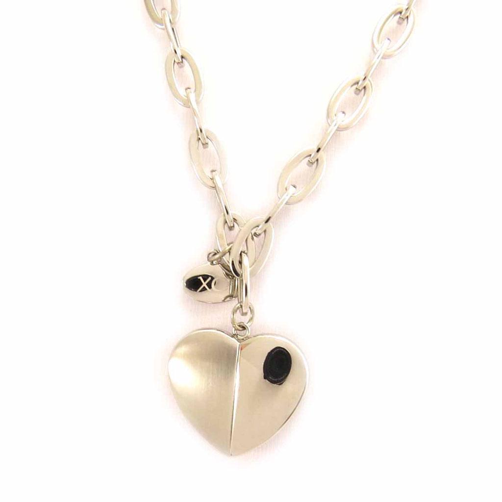 Altesse [L1317] - Collier acier 'Love' argenté