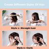 Hair Straightener Curling 2 in 1 Multi-function Styling Tool Quick Heating Ceramic Plate Non-damaging Design Bangs Clip
