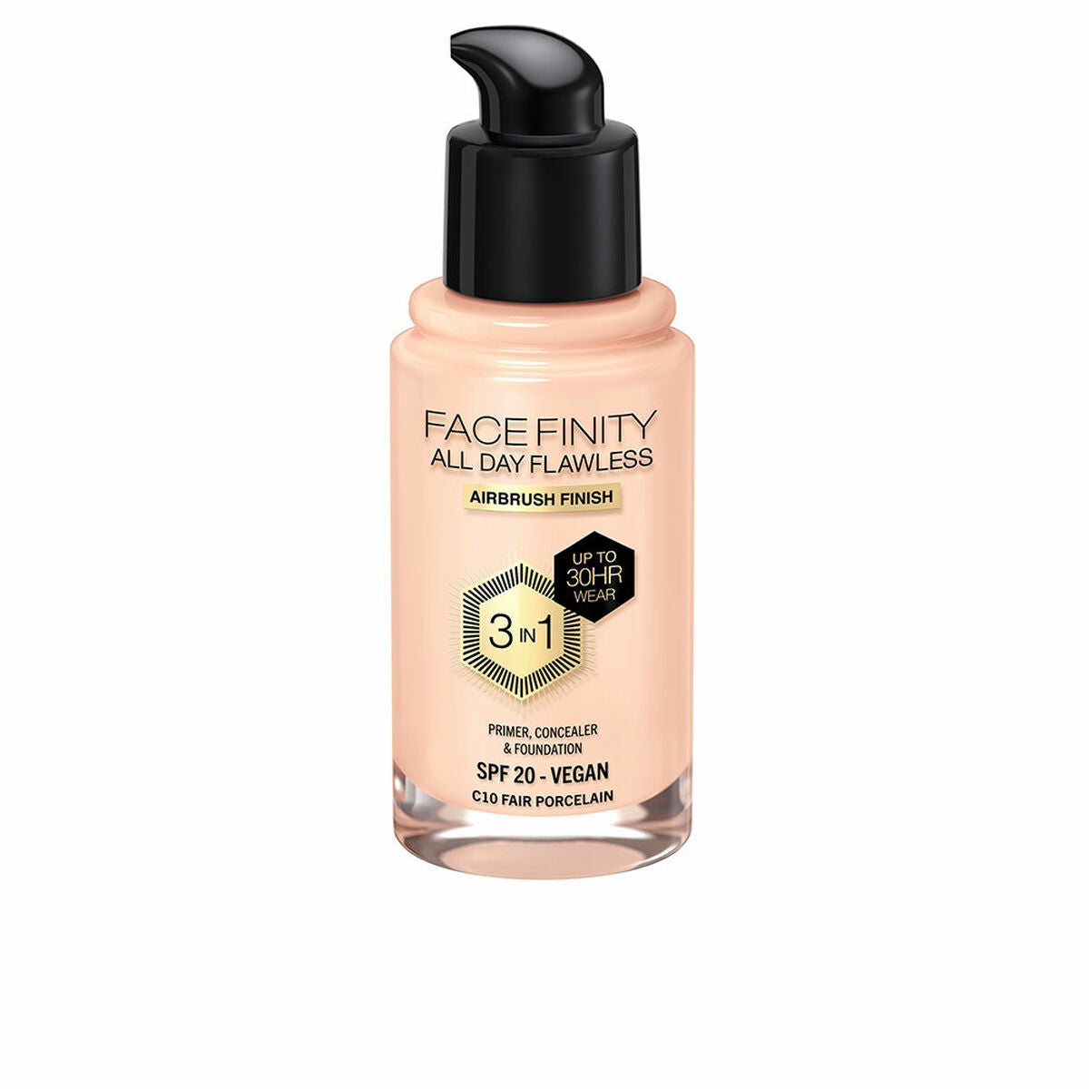 

Max Factor Face Finity All Day Flawless Кремовая основа под макияж 3-в-1 Spf 20 Nº C10 Яркий фарфор 30 мл