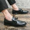 High Quality Leather Men Tassel Loafers Dress Shoes Slip On Male Shoes Casual Shoes Man Party Wedding Footwear Big Size 38-47