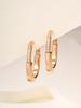 Boucles d'oreilles forme cadenas clous d'oreilles avec diamants bijoux de haute qualité cadeaux pour le port quotidien, hommes et femmes ne sont pas limités à fait main