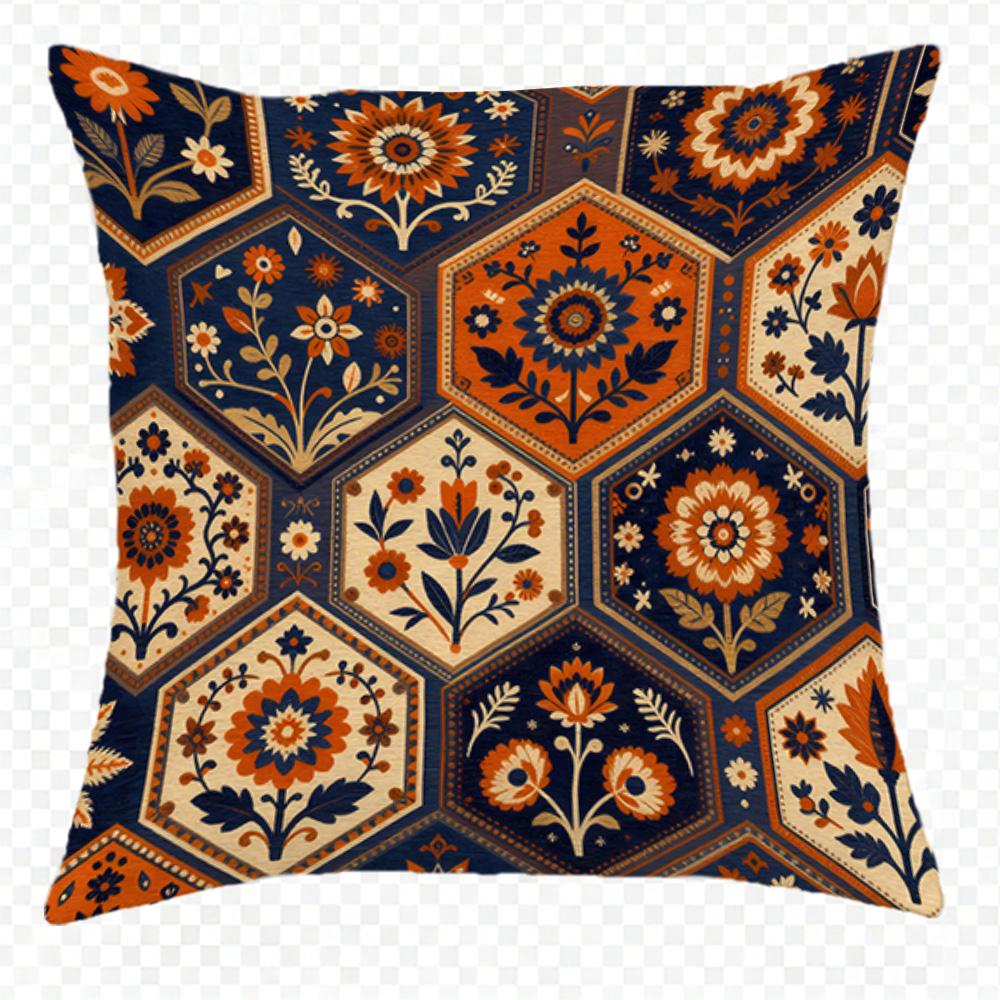 Exquisite Floral Doublesided Printed pillow cover Short plush Suitable living rooms bedrooms sofas throw cushion cover
