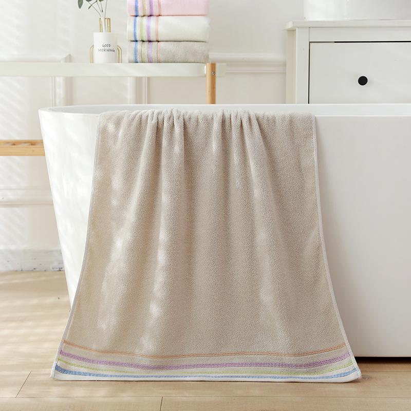 Towels and Bath Towels Three-piece Set Soft Bath Towels Cotton Plain Color Adult Household Water Absorption Gift Set