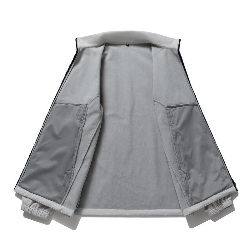 New Soft-shell Mountaineering Suit Hat-free Standing Collar Men and Women Spring and Autumn Season Outdoor Jacket Work Jacket