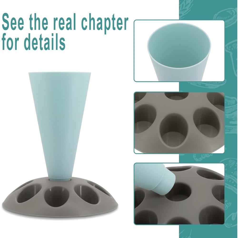 Piping Bag Nozzles Storage Rack Stand With 8 Slots Large Capacity Plastic Pastry Bag Piping Bag Stand for Baking Accessories