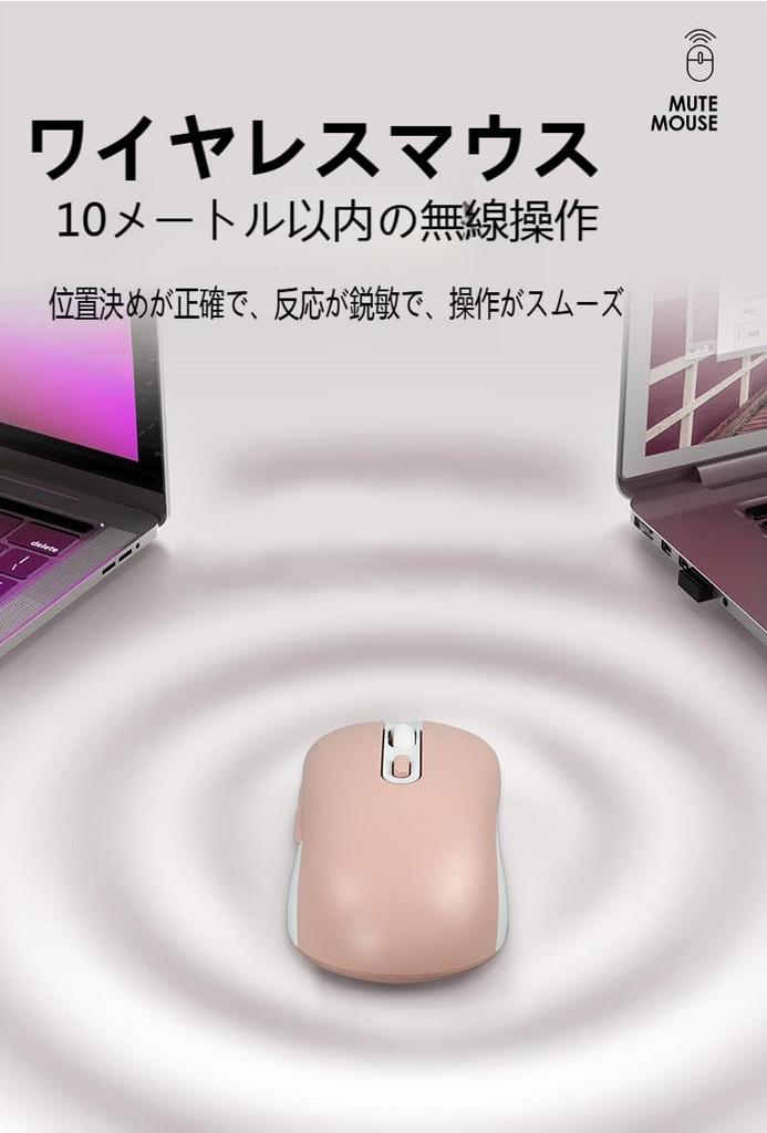 XINGEJU Wireless Mouse, Supports Simultaneous Connection to 3 Devices, Bluetooth + 2.4G Dual Mode, Type-C Rechargeable, Lightweight (66g), Quiet