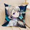 Lynette Genshin Impact Cute Cushion Cover Silky Short Plush Invisible Zipper Dustproof Sofa Pillow Case For Home Decor