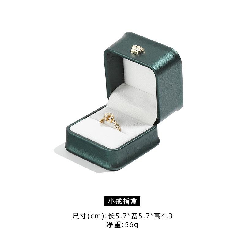 1Pc Leather Jewelry Organizer Wedding Ring Box Pendant Bracelet Necklace Storage Case Gift Packaging Display Box Wholesale
