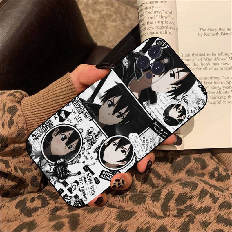 Sword Art Online Phone Case For Iphone 8 7 6 6s Plus X Se 2020 Xr Xs 14 11 12 13 Mini Pro Max Mobile Case
