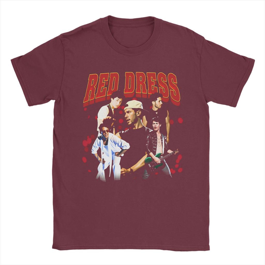 Jonas Brothers Tour T Shirt Men Pure Cotton Vintage TShirt Round Collar Tee Shirt Short Sleeve Tops Gift Idea