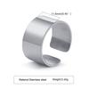 6/8/11,5MM Manschettenring für Männer Jungen,Wasserdichte Edelstahlringe Fingerband,Einfach Schlicht Klassisch Basic Punk Offener Ring