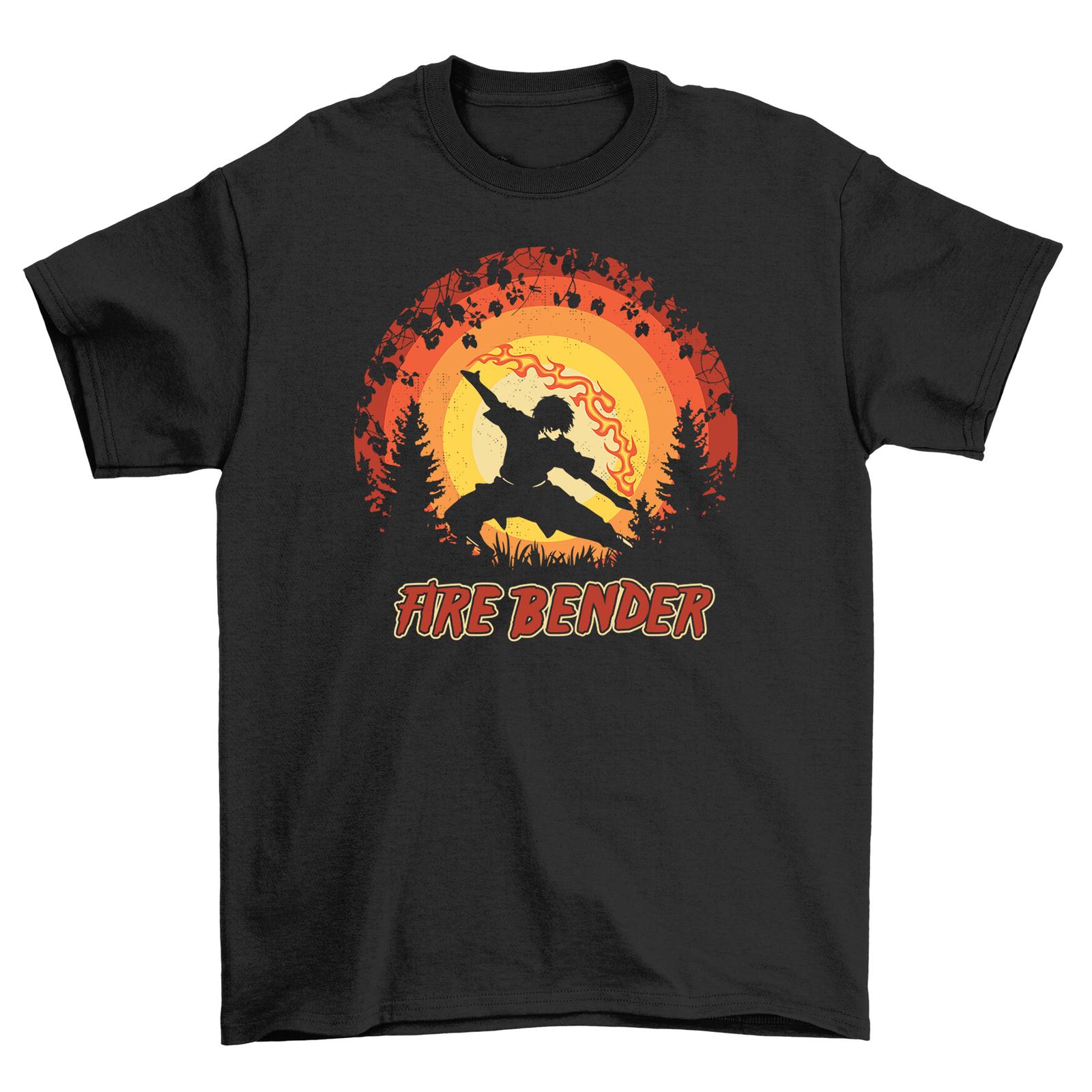 

Fire Bender Ninja Warrior T-Shirt Mens Womens Tees Top - Funny and Fierce! Unisex Design, Perfect for L