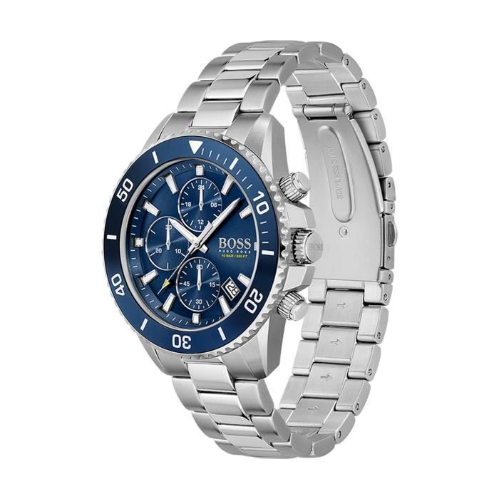 Montre Homme - HUGO BOSS - BLACK ATHLEISURE - Acier Gris - Boîtier Rond - 45 mm