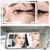 Car Sun Visor Makeup Mirror, Equipped With 3X Magnifying Glass And Three-Color Adjustable Brightness Soft Light Mirror, Rechargeable, Suitable For