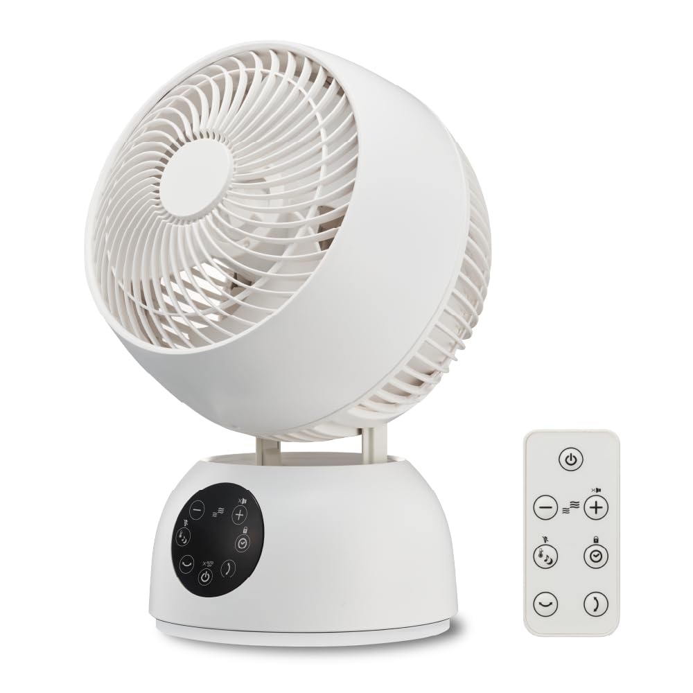 Doshisha 60-degree Circulator, 18cm, DC Remote Control, White, FCA-182D WH