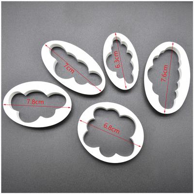 5Pcs/Set Cloud Shape Cookie Cutter Custom Made 3D Printed Fondant Biscuit Mold