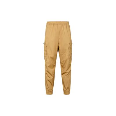 Elastic Waist Multi-Pocket Jogger Knit Pants Men Bottoms Yellow HM2991
