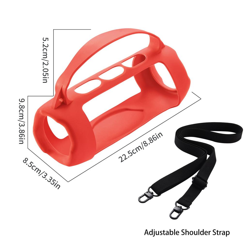 Silicone Case for Charge 5 Waterproof Portable , Silicone Soft Skin Cover, Waterproof Rubber Case