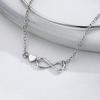 Women Bracelet Double Layer Bright Luster Pendant Everlasting Love Electroplating Anniversary Souvenir Unfading Infinity Charm Bracelet Bangle