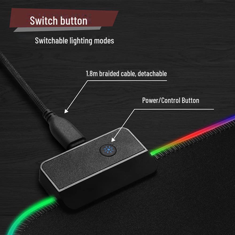 RGB-Gaming-Schreibtischunterlage – Übergroßes leuchtendes Mauspad für Jungen und das Büro