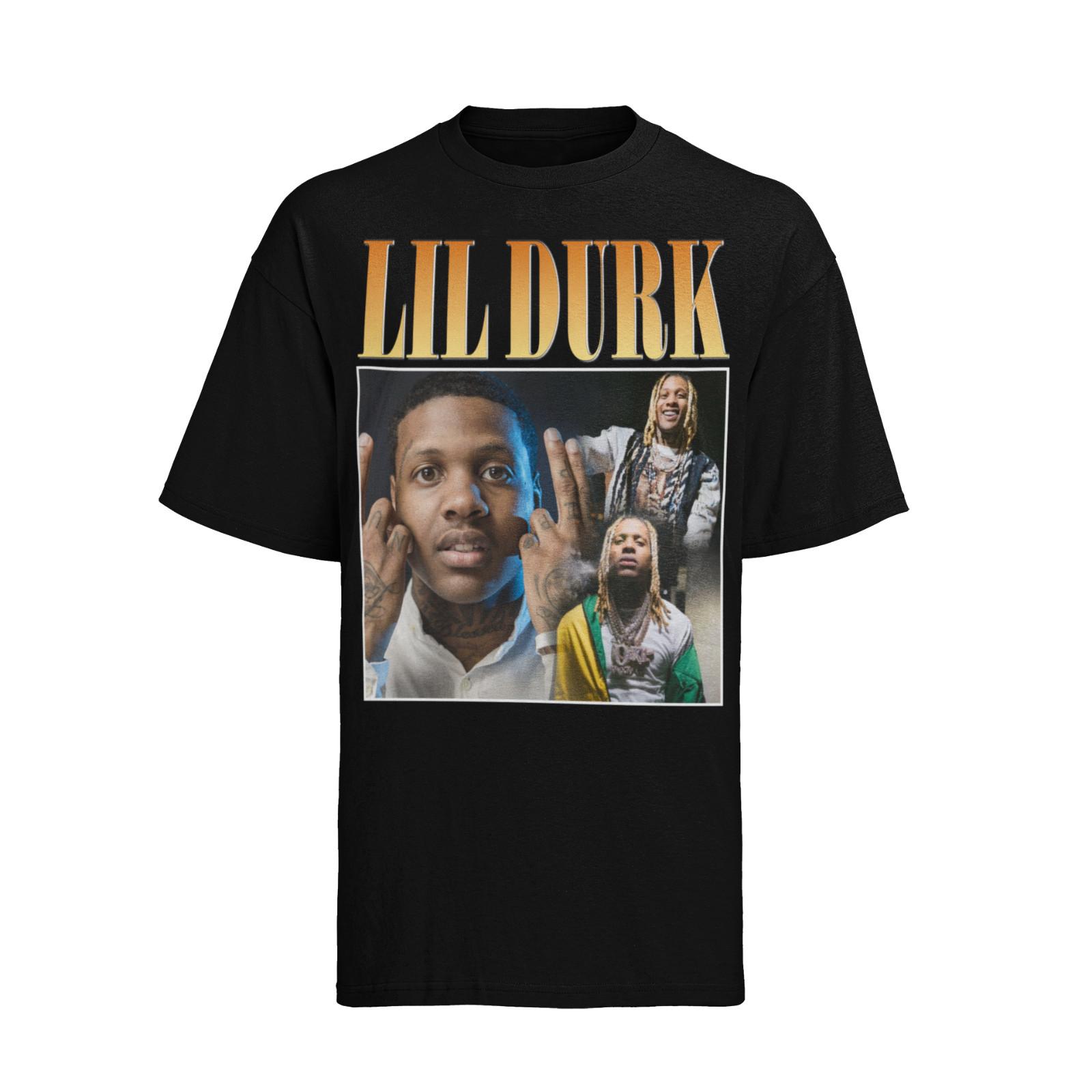 

LIL DURK Рэпер из США Фан-концерт Женская хлопковая футболка S-XXXL Оверсайз M