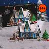 Street View Winter House Bricks 705PCS Santa's Visit House Model DIY Building Blocks Display Toys Christmas Gifts for Friends