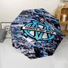 Marseille Print Automatic Umbrella, 8 Rib Iron Frame, Plastic Handle, Suitable for Outdoor Travel &Daily , Ideal Gift