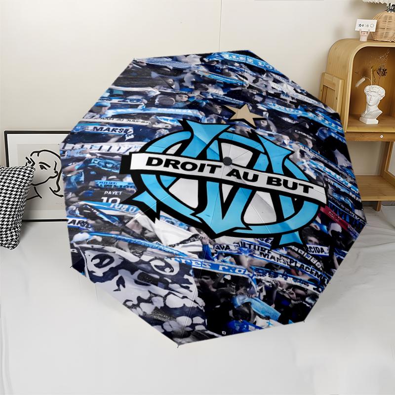 Marseille Print Automatic Umbrella, 8 Rib Iron Frame, Plastic Handle, Suitable for Outdoor Travel &Daily , Ideal Gift