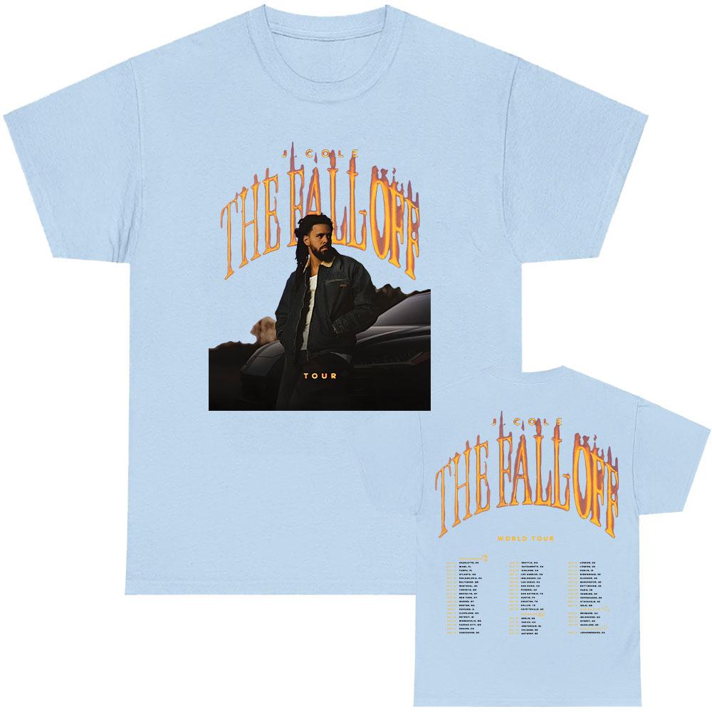THE FALL OFF Welttournee 2026 T-Shirt Rapper J. COLE Design Grafik T-Shirt Kurzarm Baumwolle Sommer Herren T-Shirts Unisex Streetwear