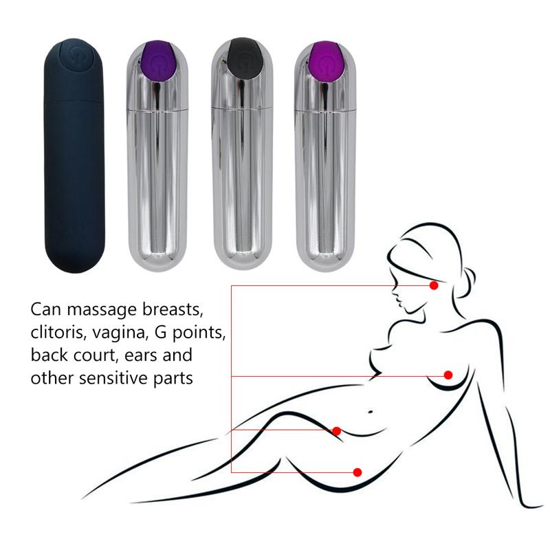 Bullet Vibrator Sex Toys for Women 10 Speed Waterproof Strong Vibration USB Rechargeable G-Spot Massager Anal Plug Dildo Lesbian