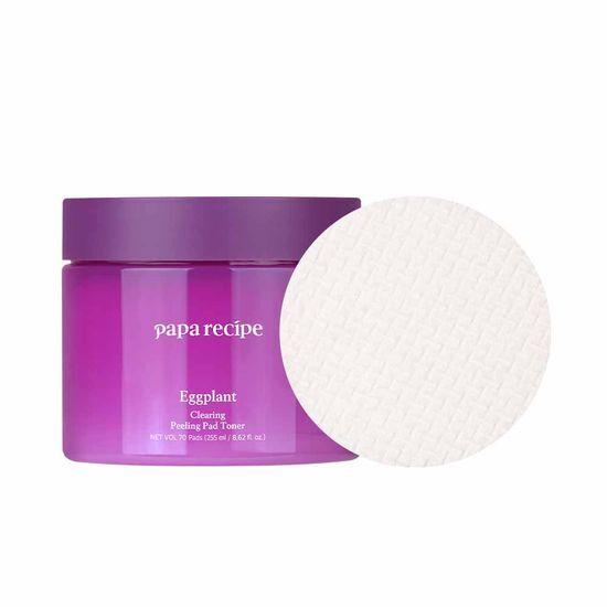 Papa Recipe Eggplant Clearing Moisture Exfoliating Peeling Pad Toner 70 Sheets