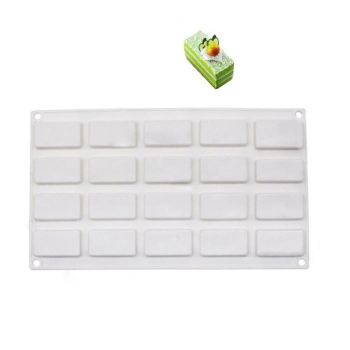 Silicone Mold for Monoportions Rectangles 20 Nests Desserts Mousses Pralines