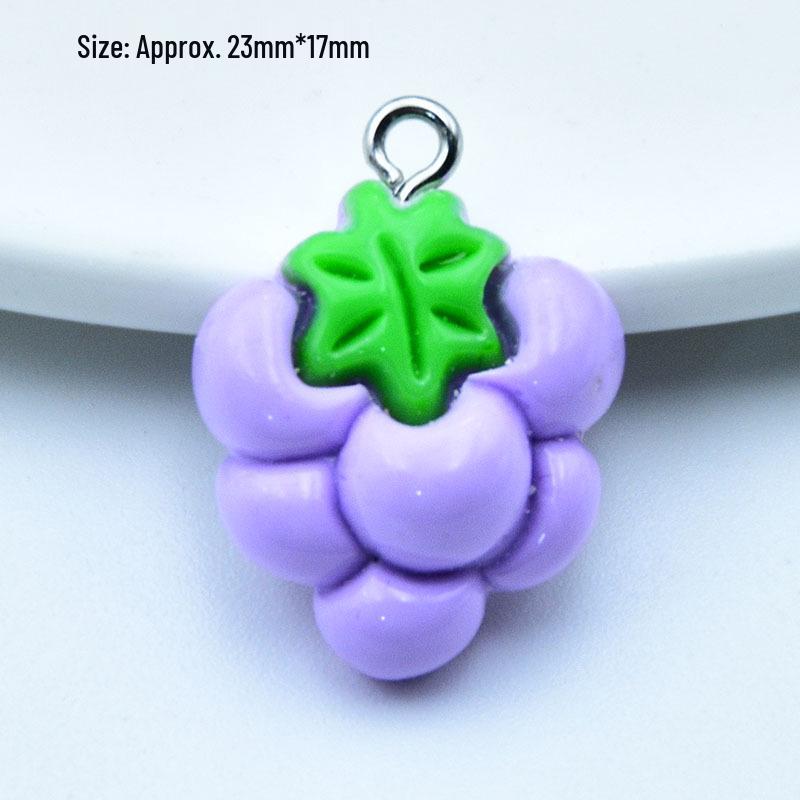 Colorful Resin Fruit Earrings: Cherry, Strawberry & Avocado Pendants for DIY Jewelry & Keychains