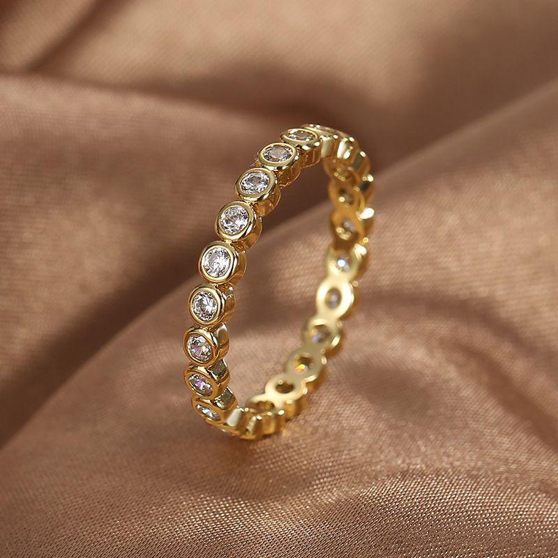 Silve Exquisite White Zircon Engagement Jewelry for Women's Fashion Finger Accessories Party Round Ring