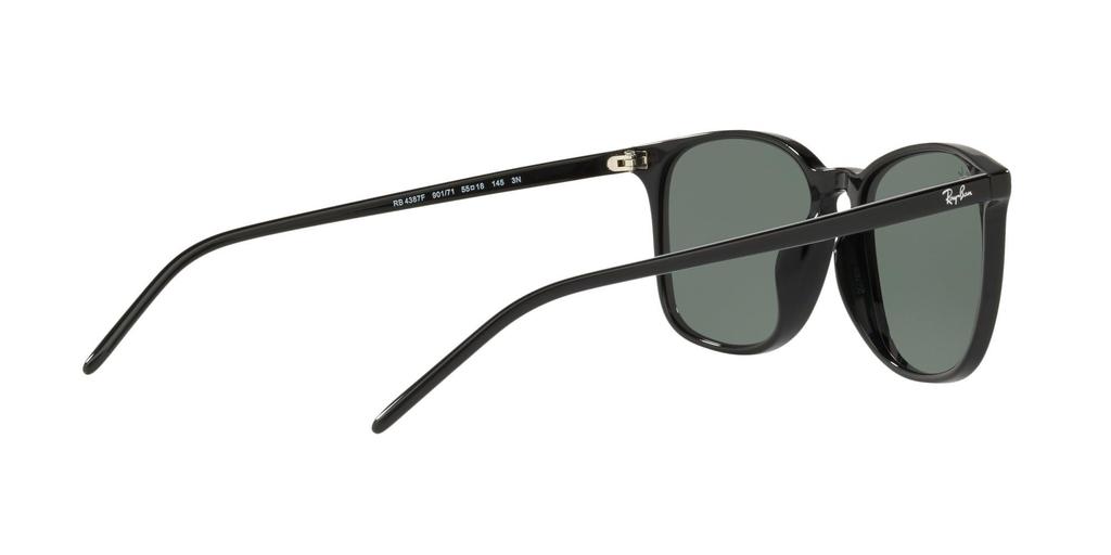 sunglasses 0RB4387F BLACK Size 55 Asian Ray-Ban 901/71 (Black), Japan, (FREE size), fit.