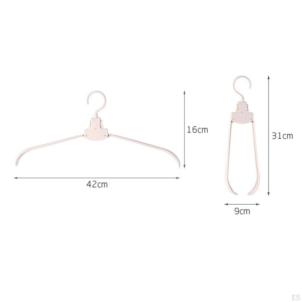 Foldable Travel Hanger, Collapsible Hanger Portable Folding Clothes Hangers for