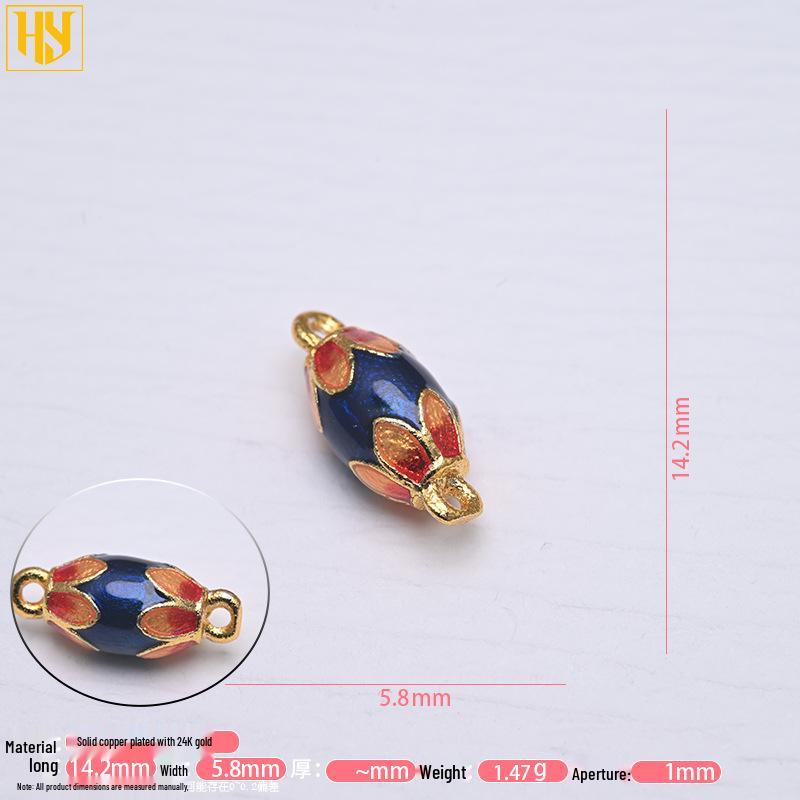 Kupferbeschichteter 24k Gold Öl-Tropfen Lotus Anhänger & Charm für DIY Schmuck und Gewebte Armbänder